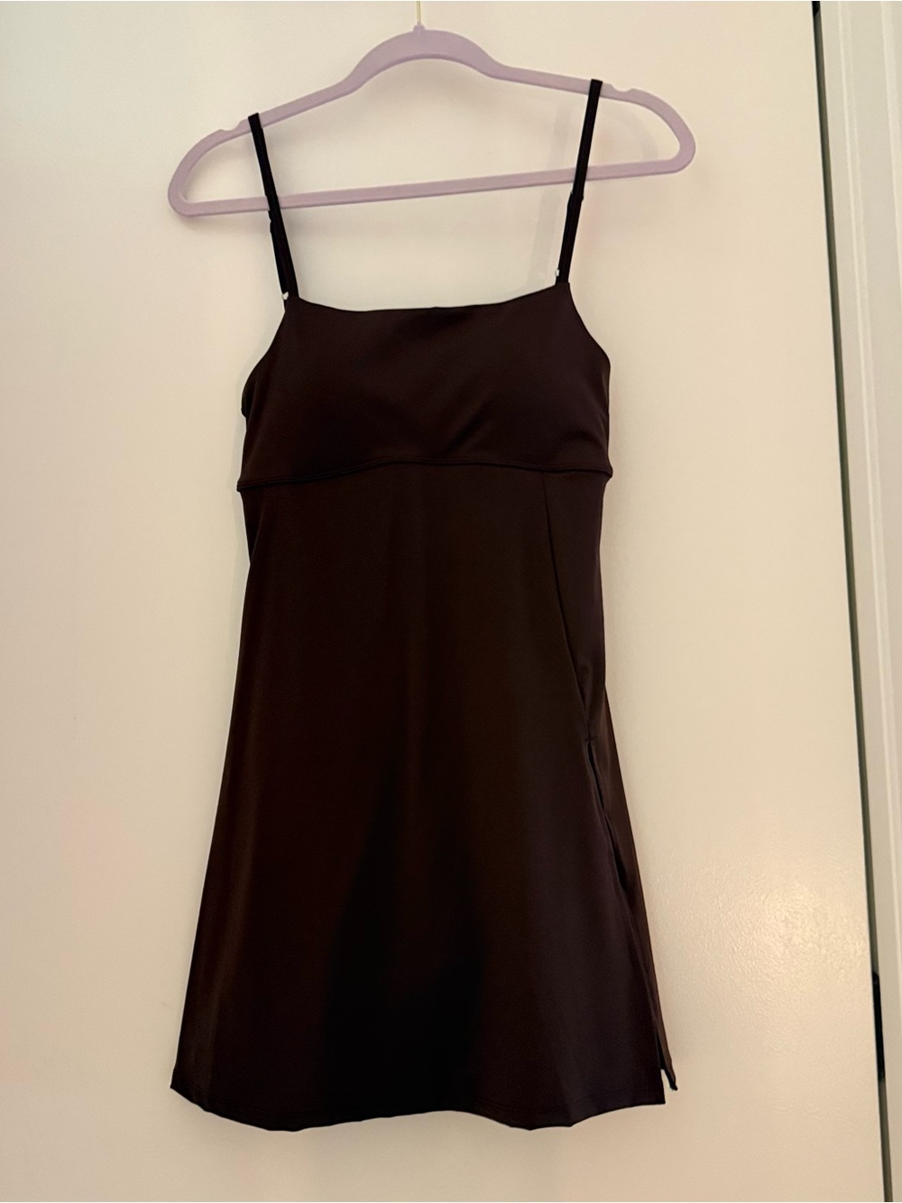 Brown Backless Active Dress